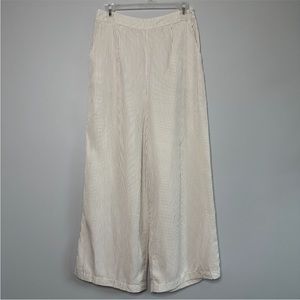 Vetta High Rise Wide Leg Cropped Striped Trouser Pants Women's Sz 4 Side Zip